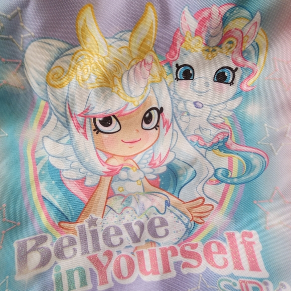 Shopkins Shoppies limited edition unicorn 🦄 fanclub pastel rainbow tote bag - Picture 1 of 7